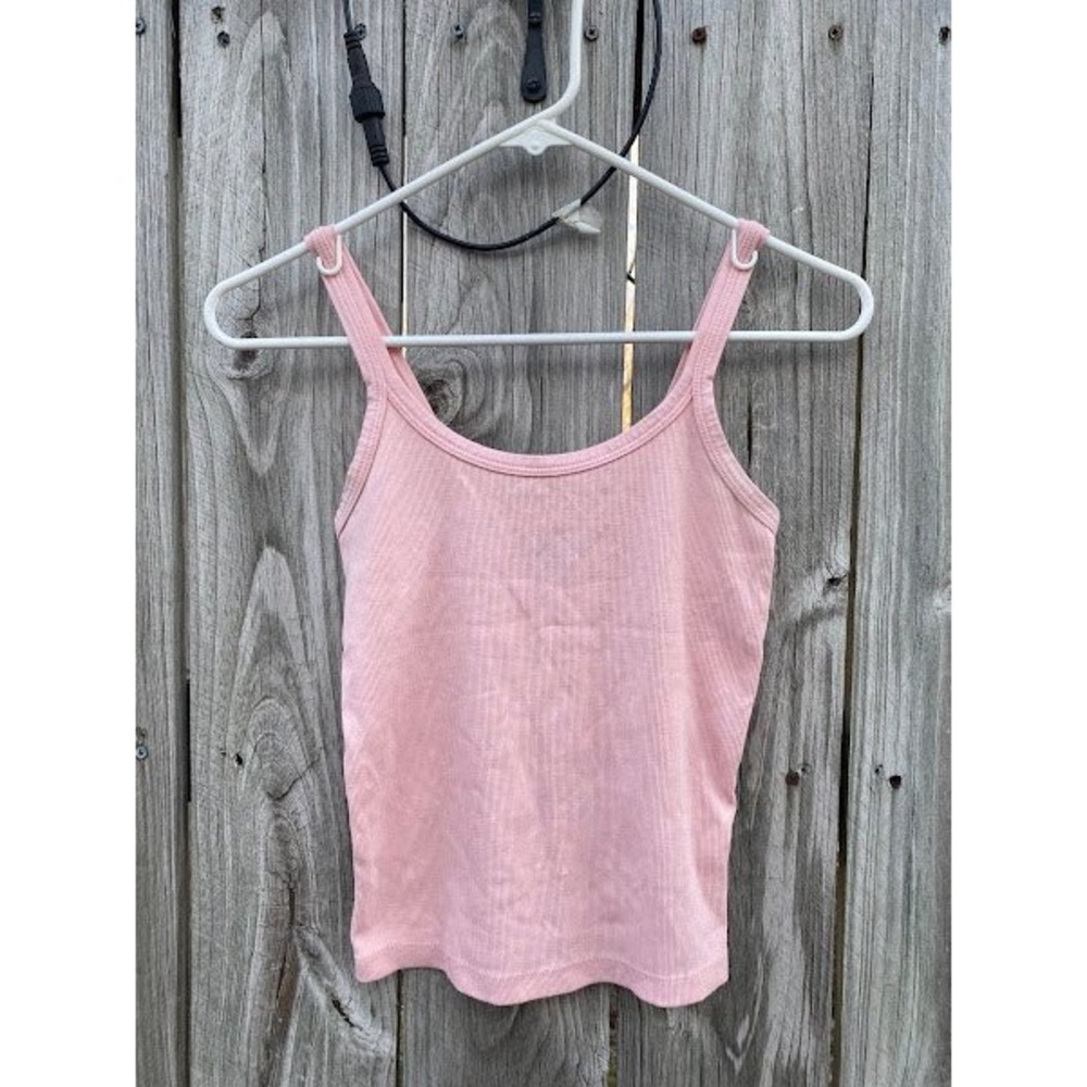 Wild Fable Pink Ribbed Tank Top Scoop Neck Camisole XS Casual Summer Basic